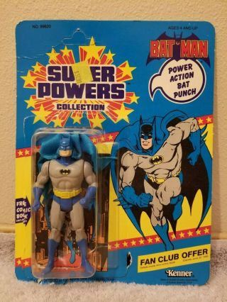 Dc Powers Batman 100 Complete W/ Cardback Vintage Kenner 1984