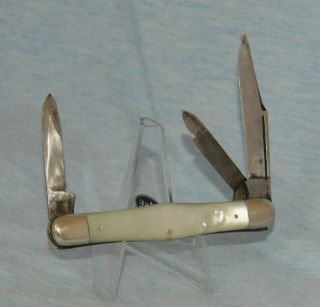 Rare Vintage W R Case & Sons Mother Of Pearl Stockman Knife 8367 1905 - 15