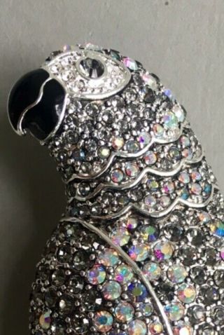 LARGE AFRICAN GREY PARROT PIN BROOCH JOAN RIVERS LIMITED EDITION NR 4