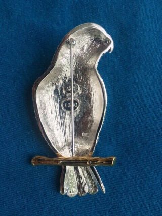 LARGE AFRICAN GREY PARROT PIN BROOCH JOAN RIVERS LIMITED EDITION NR 6
