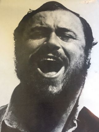 Vtg Luciano Pavarotti Autographed Poster Signed 1970’s - 80’s Authentic 3