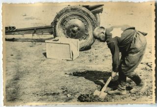 Wwii Photo From Russian Archive: Jewish Labour Worker With Shovel