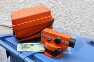 Vintage Wild Heerbrugg Na20 Automatic Level 580537 Orange Tool Complete W/ Man