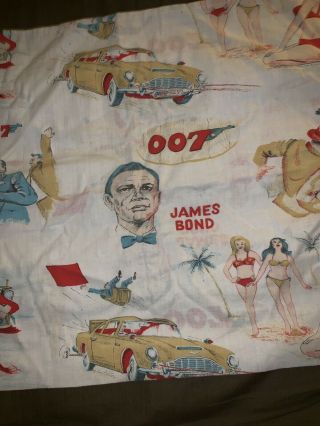 1965 James Bond 007 Old Vintage Pillow Case Thunderball Sean Connery Glidrose 3