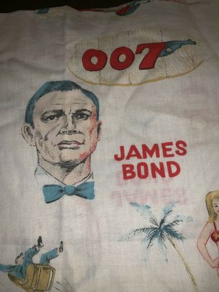 1965 James Bond 007 Old Vintage Pillow Case Thunderball Sean Connery Glidrose 8