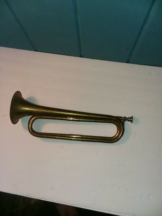 Unmarked Bugle Vintage With Chained Mouthpiece