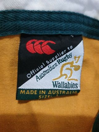 Vintage Canterbury Wallabies Australia Mens Rugby Union Jersey Size L (A8) 3