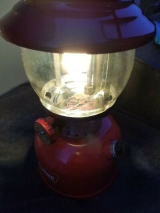 Vintage January 1958 Coleman 200A Red Single Mantel Lantern 2