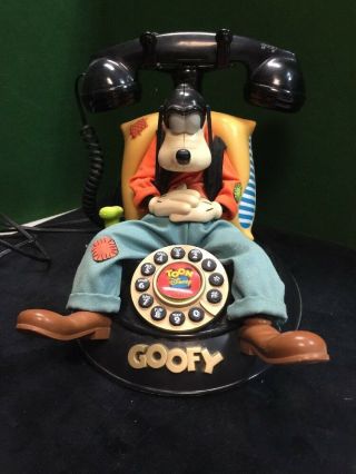 Vintage Disney Goofy Animated Talking Corded Telephone Phone Disneyana