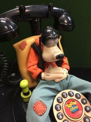 Vintage Disney Goofy Animated Talking Corded Telephone Phone Disneyana 3