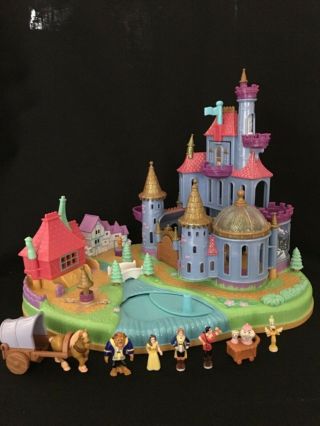 Vintage Disney Polly Pocket Beauty And The Beast Magical Castle,  100 Complete