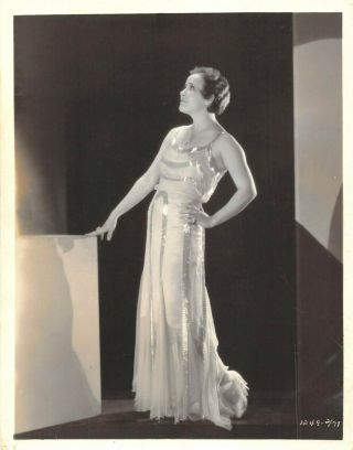 June Collyer Sexy Vintage 30s Pre - Code Paramount Linenbacked Glamour Photo