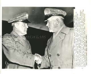 1953 Wwii Press Release Photo Gen Mcauliffe " Nuts " Bastogne 1004