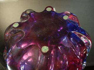 Scarce Seguso Glass Vintage Bowl or Ash Tray Purple & Sky Blue Murano Eames Era 4