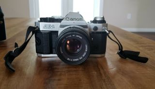 Vintage Canon Ae - 1 Program Camera With Canon Lens Fd 50 Mm 1: 1.  8