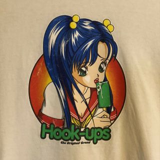 Vintage Rare Hookups Hook - Ups Popsiclegirl 90s T Shirt Xl Skate Skateboard Anime