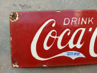Vintage Soft DRINK Coca Cola Porcelain Enamel Soda Sign Board Collectible 4