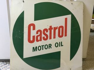 Vintage Castrol Motor Oil Gas Station Metal Sign