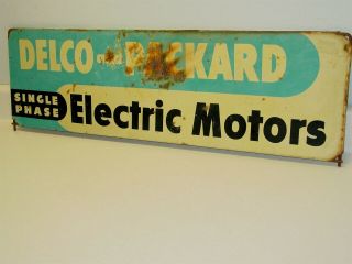 Vintage Delco and Packard Electric Motors Advertising Sign,  Display Rack Top 2