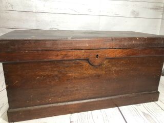 Vintage Handcrafted Late 1800s - Early1900s Wooden Tool Box
