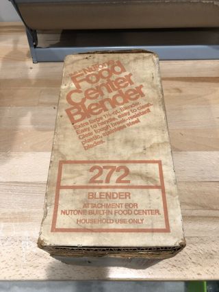 Vintage Nutone 272 Blender Attachment For Built In Food Center