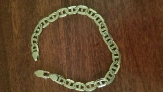 10k 417 Yellow Gold Gucci Link Chain Bracelet - 6mm - 8.  0 " - 8 Grams - Vintage
