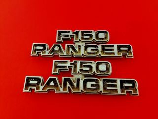 1973 - 1979 Ford F - 150 Ranger Side Fender Metal Emblem Oem Badge Symbol Set 1973