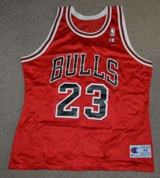 Vtg Michael Jordan Chicago Bulls Champion Nba Basketball Jersey Sz 44