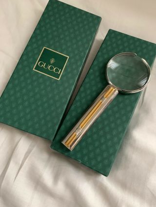 Vintage Gucci Chrome/nickle Horsebit Magnifying Glass - With Box & Wrap