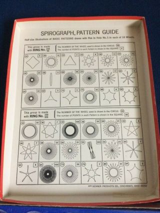 NIB Vintage Kenner ' s Spirograph Set 1967 w/ Pattern Guide 401 4