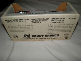 Vintage Nylint Cadet Ford Bronco Ranger XLT Steel Toy 3