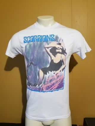 Rare Vintage Concert Tour T Shirt Size L 1988 Scorpions Savage Amusement Metal