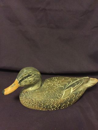 Duck Decoy Signed By Benjamin J Schmidt (miniature)