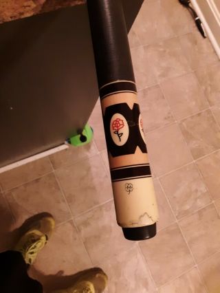 Mcdermott D23 The Rose Cue Billiard Cue Vintage With Leather Case