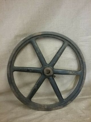 Great Vintage 13 1/2 " Single Groove Farm/barn/utility/machinery Pulley