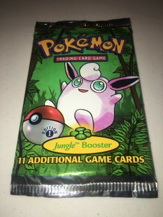 1999 Pokemon Jungle Booster Pack 1st Edition Wigglytuff Vintage Toy