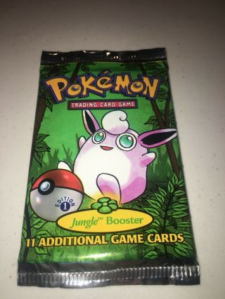 1999 Pokemon Jungle Booster Pack 1st Edition Wigglytuff Vintage Toy 5