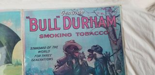 2 Antique BULL DURHAM Tobacco Color Posters Black Americana Advertising 2