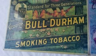 2 Antique BULL DURHAM Tobacco Color Posters Black Americana Advertising 5