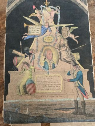 Vintage " Sacred To The Memory Of The Truly Illustrious Washington " Artwork