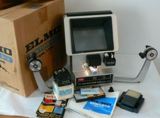 Elmo Editor 912 Dual Type 8mm Film Viewer 8 Made In Japan Vintage