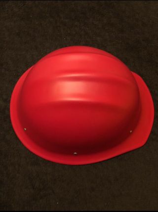 Vintage Aluminum Bullard Hard Hat 502 Matte Red One - Of - A - Kind