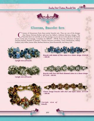 Vintage Juliana Clear and AB Rhinestone Cluster 5 link Bracelet Book Piece 4