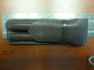 Montblanc Vintage Brown Leather pen case pouch for 2 Pen 8