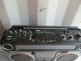 Vtg Sanyo Boombox Ghetto Blaster Radio/Cassette 3