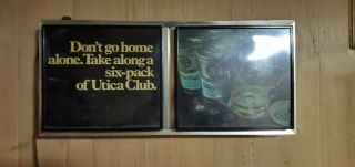 Vintage Utica Club Beer Lighted Sign Great 20 X 9 X 2