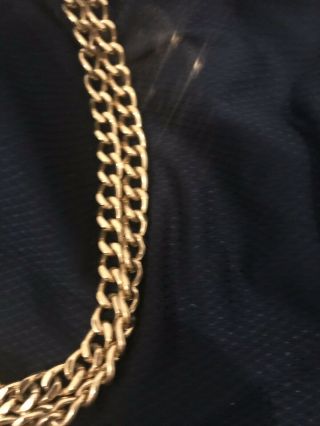 CHANEL Gold CC Logos Charm Vintage Chain Necklace Choked 3
