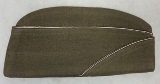 Ww2 Vintage Us Army Medical Corps Em Overseas Cap Olive Drab Garrison Hat