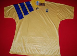 Adidas Sweden Shirt 1992 1994 Vintage 90s Football Jersey Deadstock