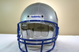 Vtg SEATTLE SEAHAWKS Game Team Issued signed Riddell Football Helmet Jim Zorn 2